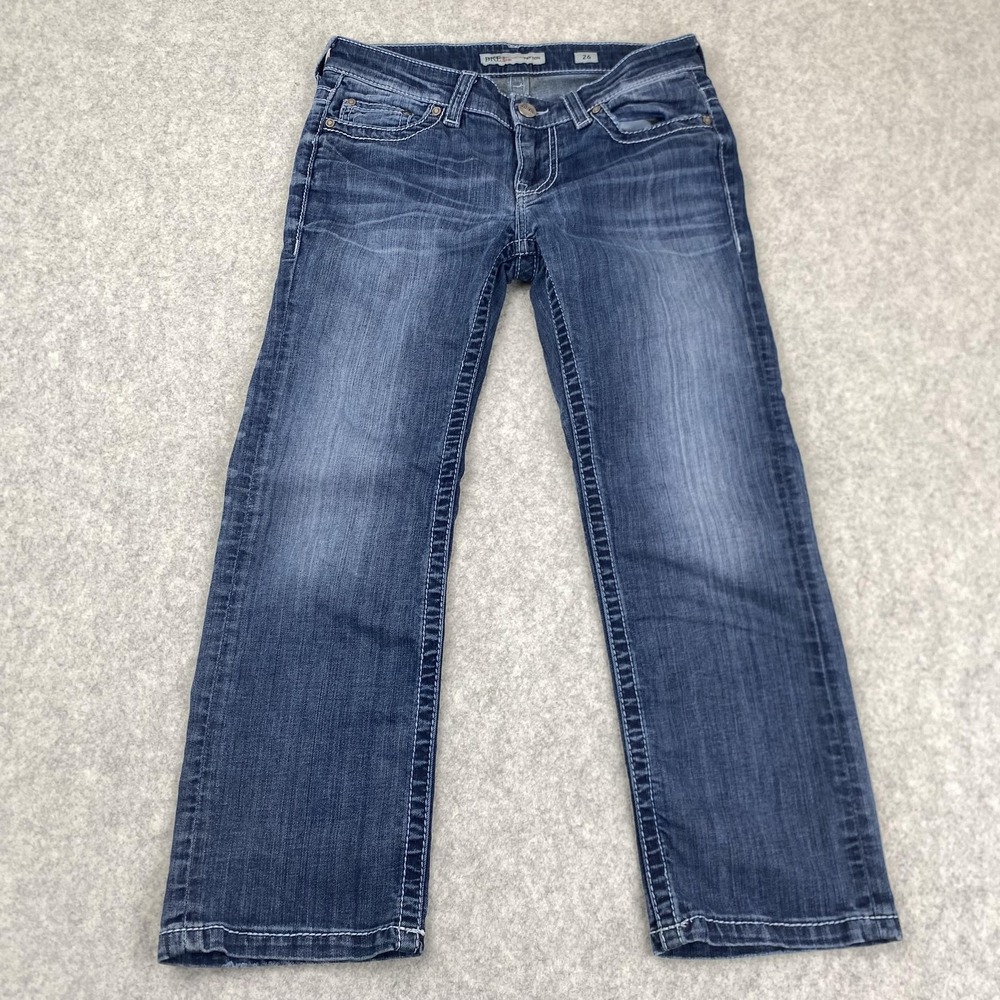 BKE Payton Jeans Womens 26 (30x23) Blue Medium Wash Relaxed Bootcut Stretch